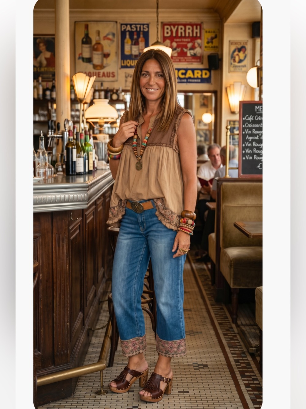 fabulous boho chic  jeans.Size 12 new with tag